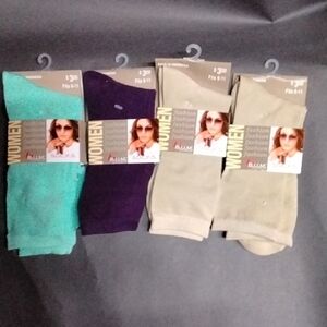 Women's Fashion Socks - Green, Purple, Beige